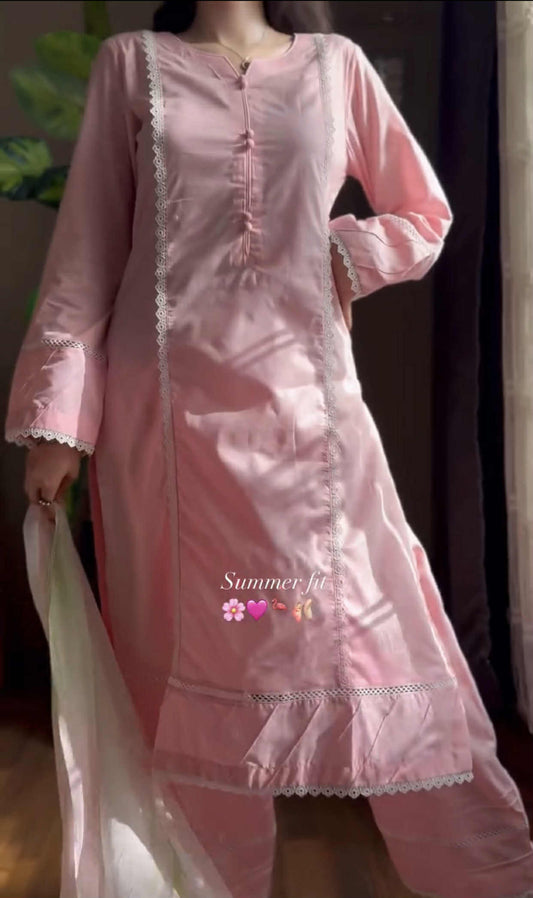 Pink Lawn Dress