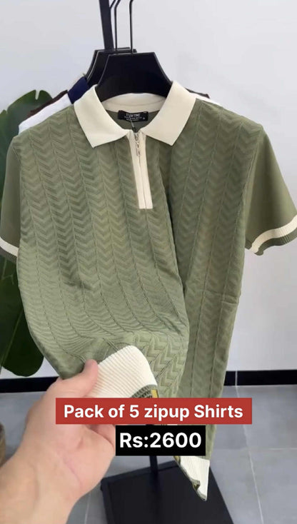 Pack of 5 Zipup Shirts RS:2600