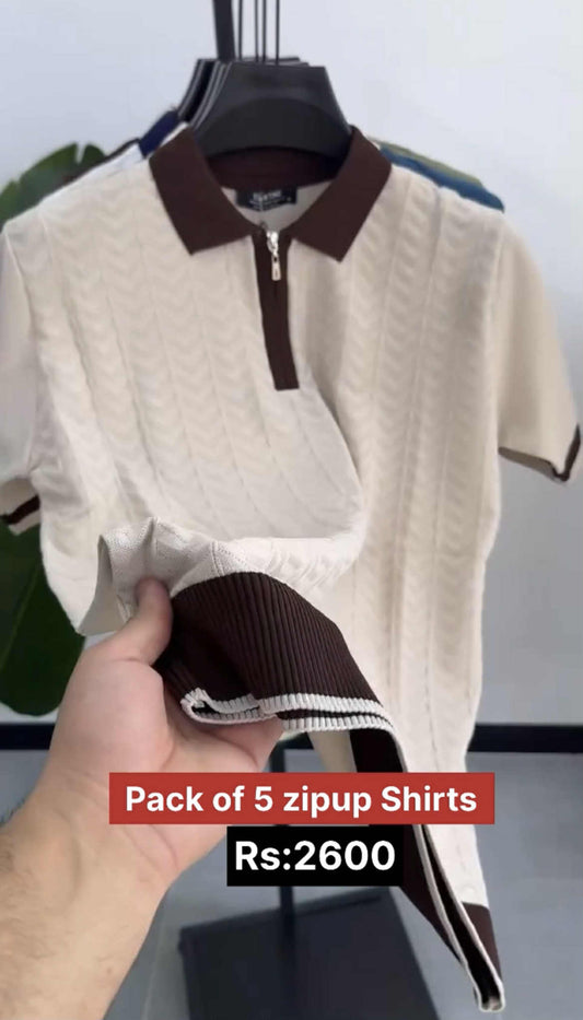 Pack of 5 Zipup Shirts RS:2600