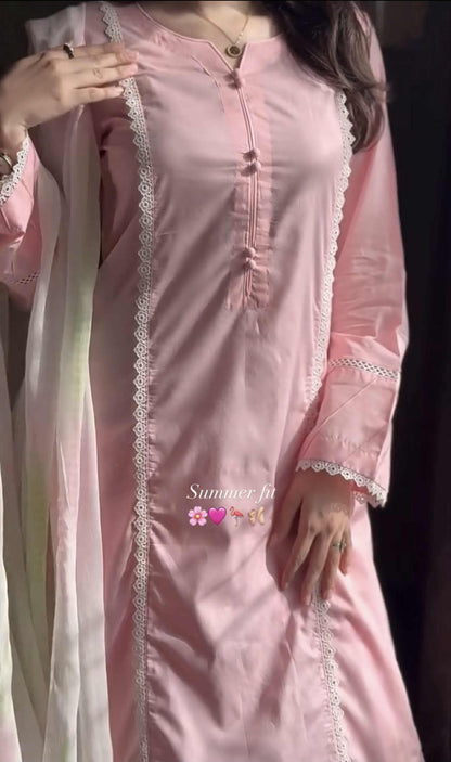 Pink Lawn Dress