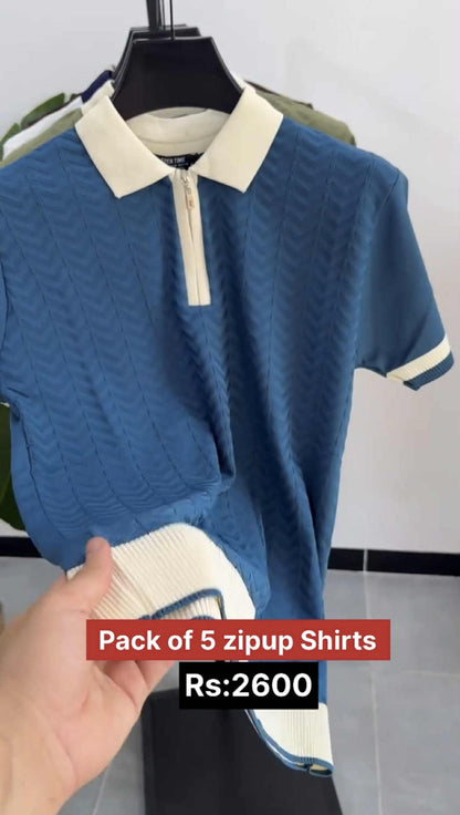 Pack of 5 Zipup Shirts RS:2600