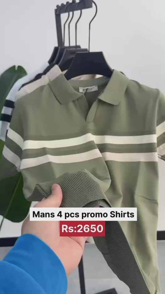 Mans 4 Pcs Promo Shirts RS:2650